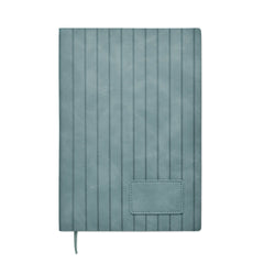 A5 notitieboek smokey PU met gerecyclede kaft en gelinieerde pagina’s - Petrol