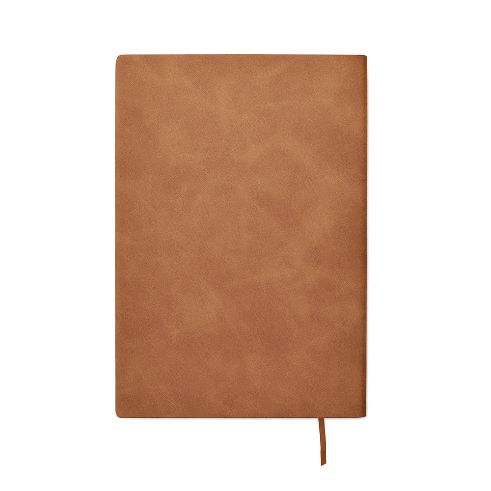 A5 notitieboek Smokey PU met gerecyclede kaft en gelinieerde pagina’s, Bruin - 192663