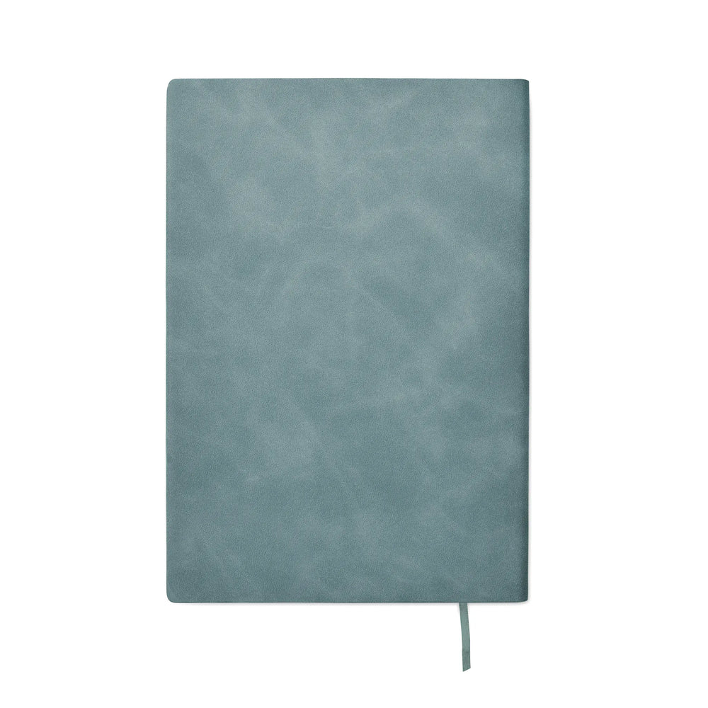 A5 notitieboek Smokey PU met gerecyclede kaft en gelinieerde pagina’s, Petrol - 192663