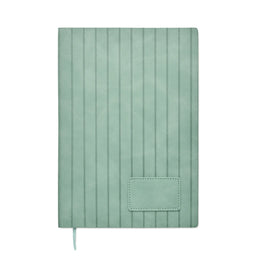 A5 notitieboek Smokey PU met gerecyclede kaft en gelinieerde pagina’s voorzijde, Mintgroen - 192663