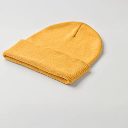 Geel unisex gebreide muts van polyester en acryl, detail zichtbaar detail– artikel 192705