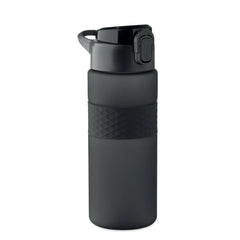 Essentix Isjforden RPET Drinkfles 700 ml met Siliconen Grip  - Zwart