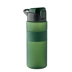 RPET drinkfles 700 ml met siliconen grip en flip-top deksel - Groen