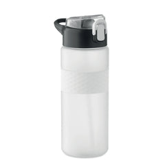 RPET drinkfles 700 ml met siliconen grip en flip-top deksel - Wit