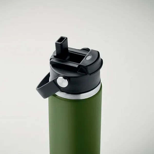 rvs drinkfles 500ml rietje handvat groen detail 192775