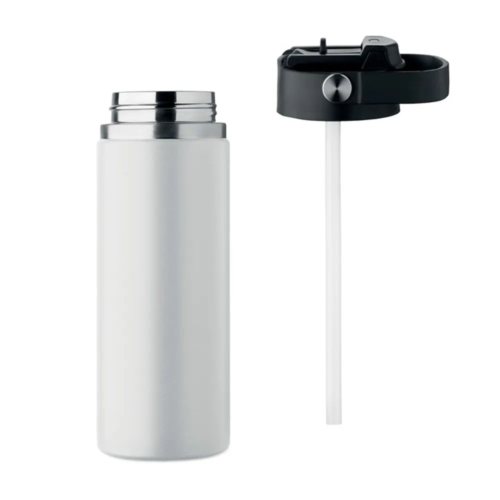 rvs drinkfles 500ml rietje handvat wit detail open 192775