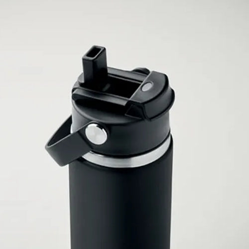 rvs drinkfles 500ml rietje handvat zwart detail open 192775