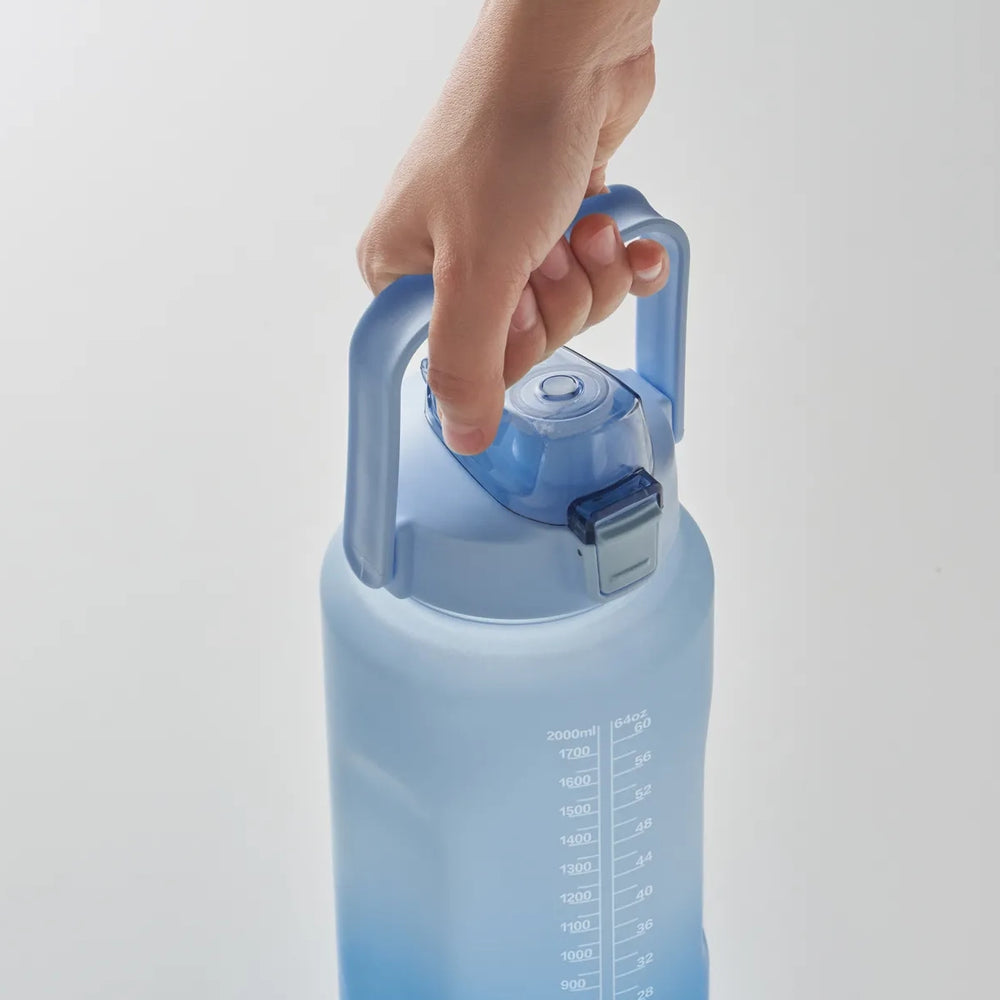 motiverende drinkfles 2 liter royal blue 192791
