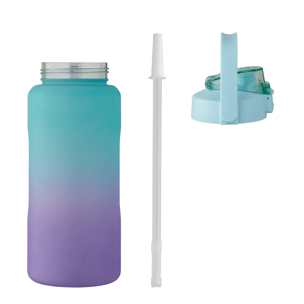 motiverende drinkfles 2 liter turquoise open 192791