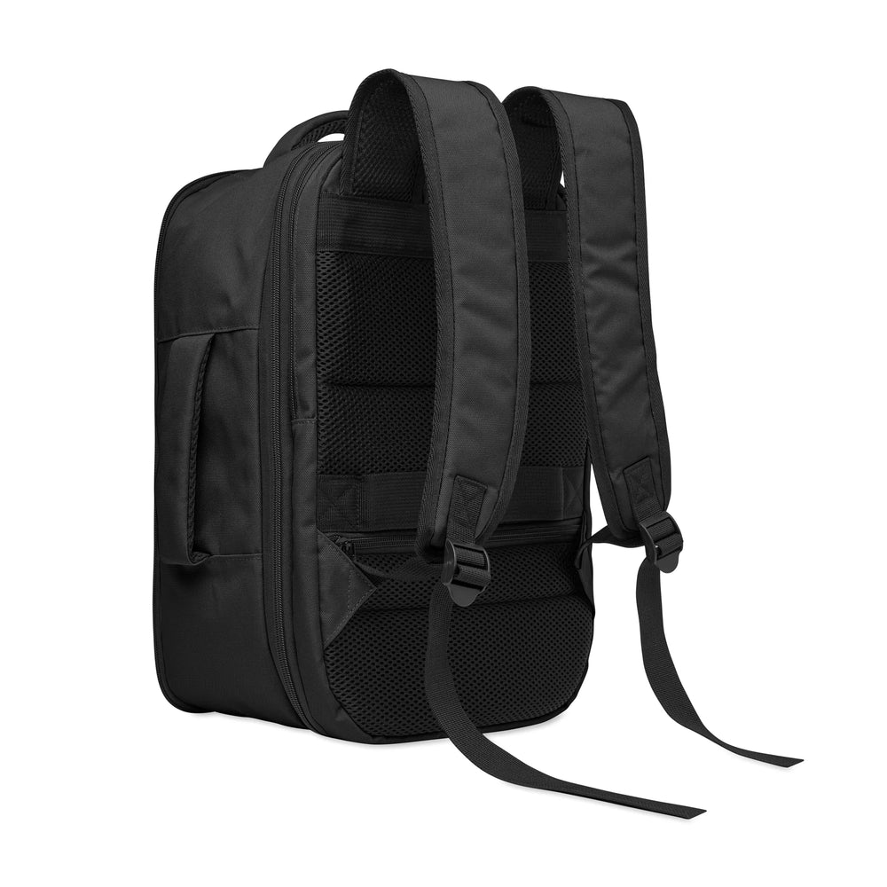 handbagage rugzak 15 inch bedrukken 03 zwart zijkant 192840