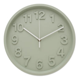 Wandklok met stil uurwerk en aluminium wijzers voorzijde, Mintgroen - 192851