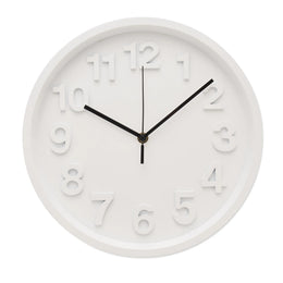 wandklok wit stil uurwerk zwarte wijzers 192851