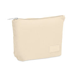 Ribfluwelen toilettasje bedrukken - Beige