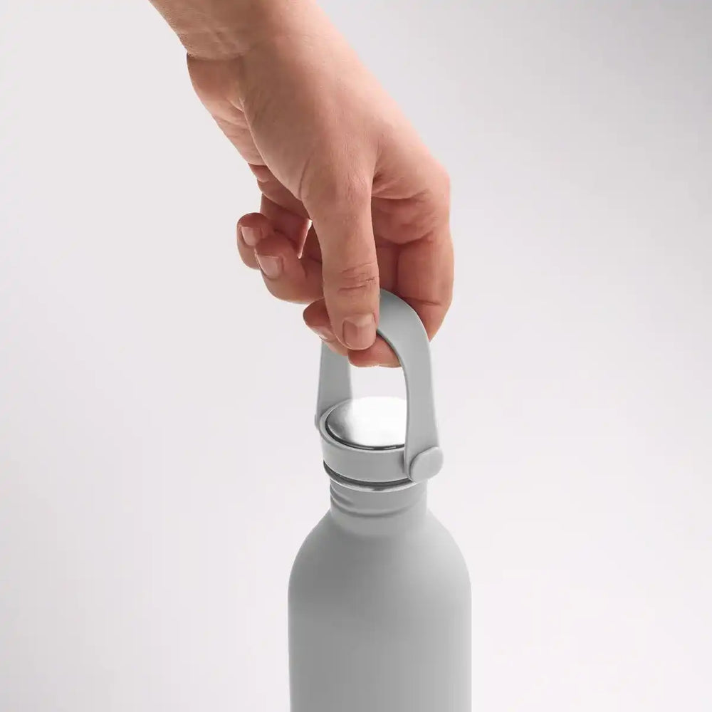 Detailfoto van enkelwandige RVS drinkfles van 500 ml in grijs – artikelnummer 192903