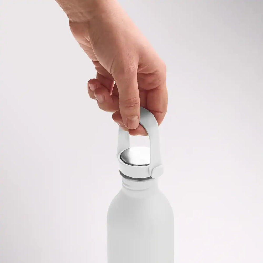 Detailfoto van enkelwandige RVS drinkfles van 500 ml in wit – artikelnummer 192903
