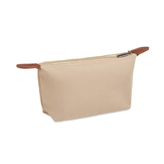 RPET toilettas met PU-detail bedrukken - Beige