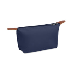 RPET toilettas met PU-detail bedrukken - Blauw