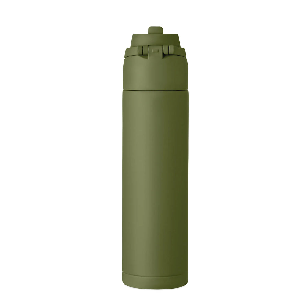 gerecyclede rvs drinkfles 650ml box marine groen voorkant 192989