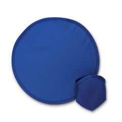 Opvouwbare polyester frisbee met etui  - Blauw