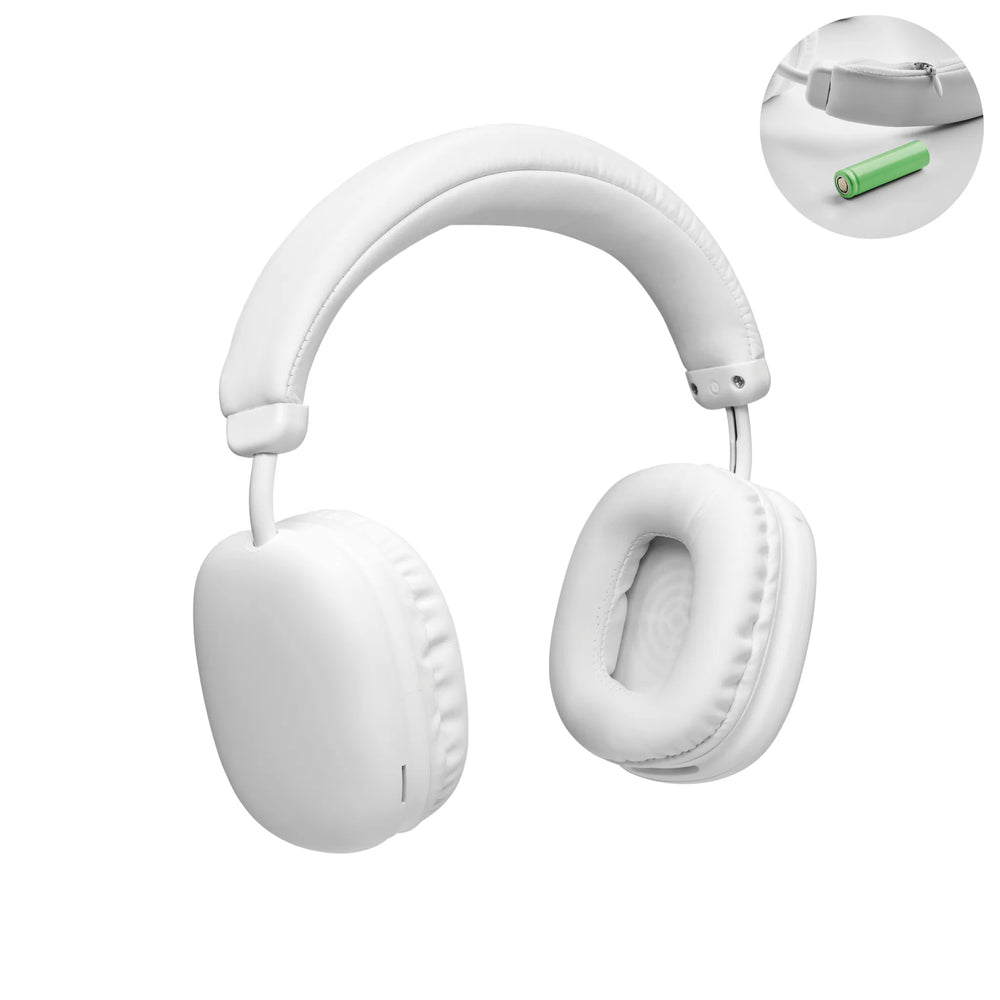 Draadloze hoofdtelefoon met vervangbare batterij - Wit