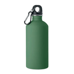 Gerecyclede RVS drinkfles 500 ml met karabijnhaak - Marinegroen