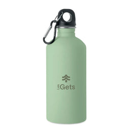 Gerecyclede RVS drinkfles 500 ml met karabijnhaak - Mintgroen