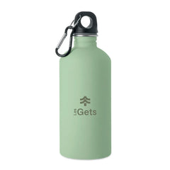 Gerecyclede RVS drinkfles 500 ml met karabijnhaak - Mintgroen
