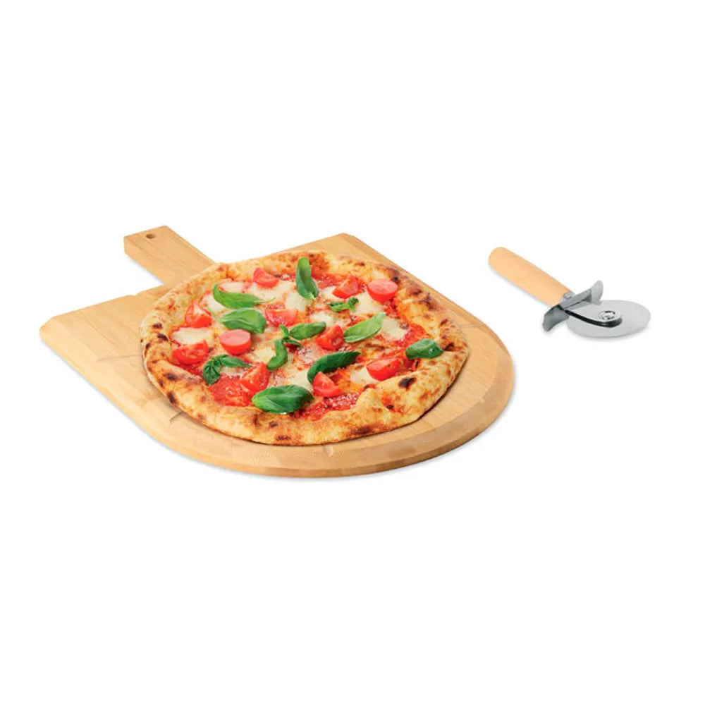 Bamboe pizzaplank met pizzasnijder