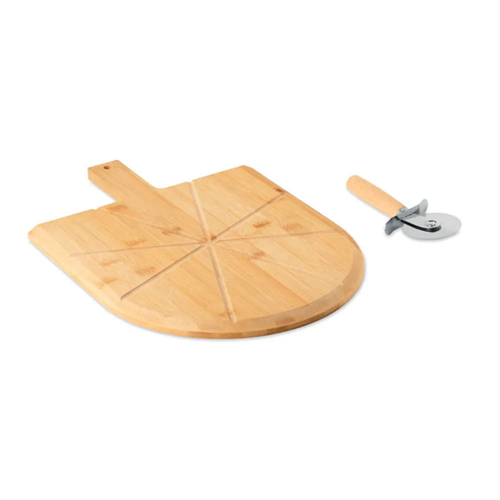 Bamboe pizzaplank met pizzasnijder