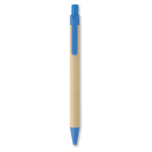 Balpen met gerecycled papier, Blauw - 193780