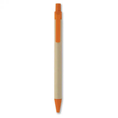 Duurzame balpen met gerecycled papier - Oranje