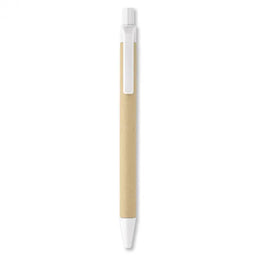 Balpen met gerecycled papier, Wit - 193780