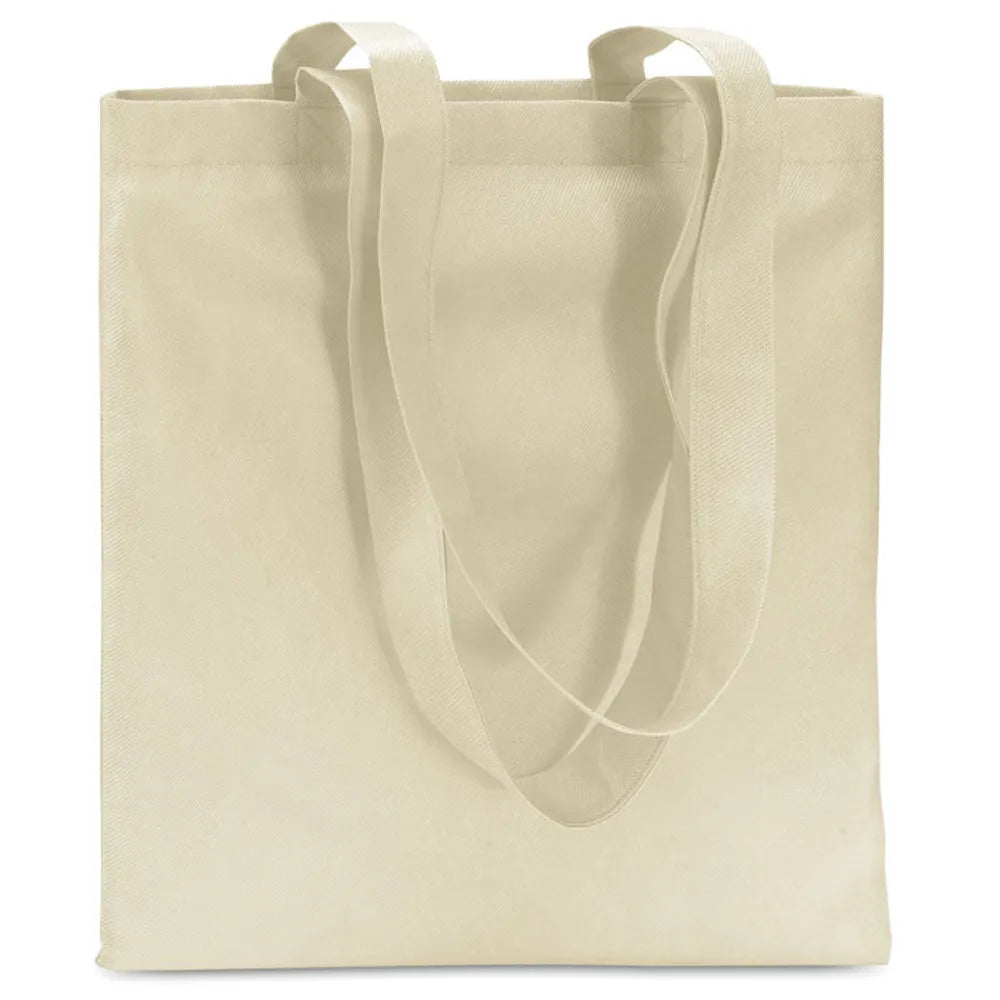 Non-woven boodschappentas met lange hengsels, Beige - 193787