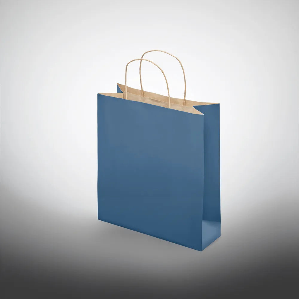 Kleine papieren geschenktas 90 g/m² detail, Blauw - 196172