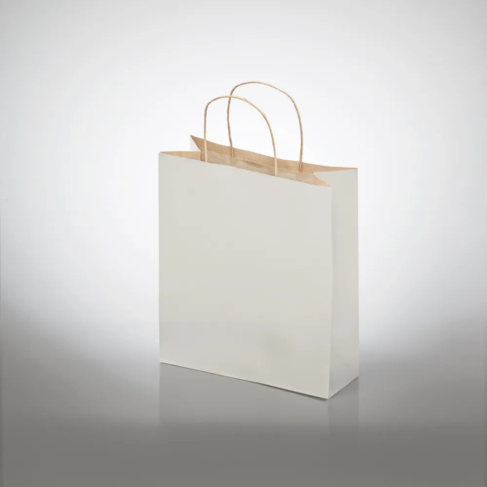 Kleine papieren geschenktas 90 g/m² detail, Wit - 196172