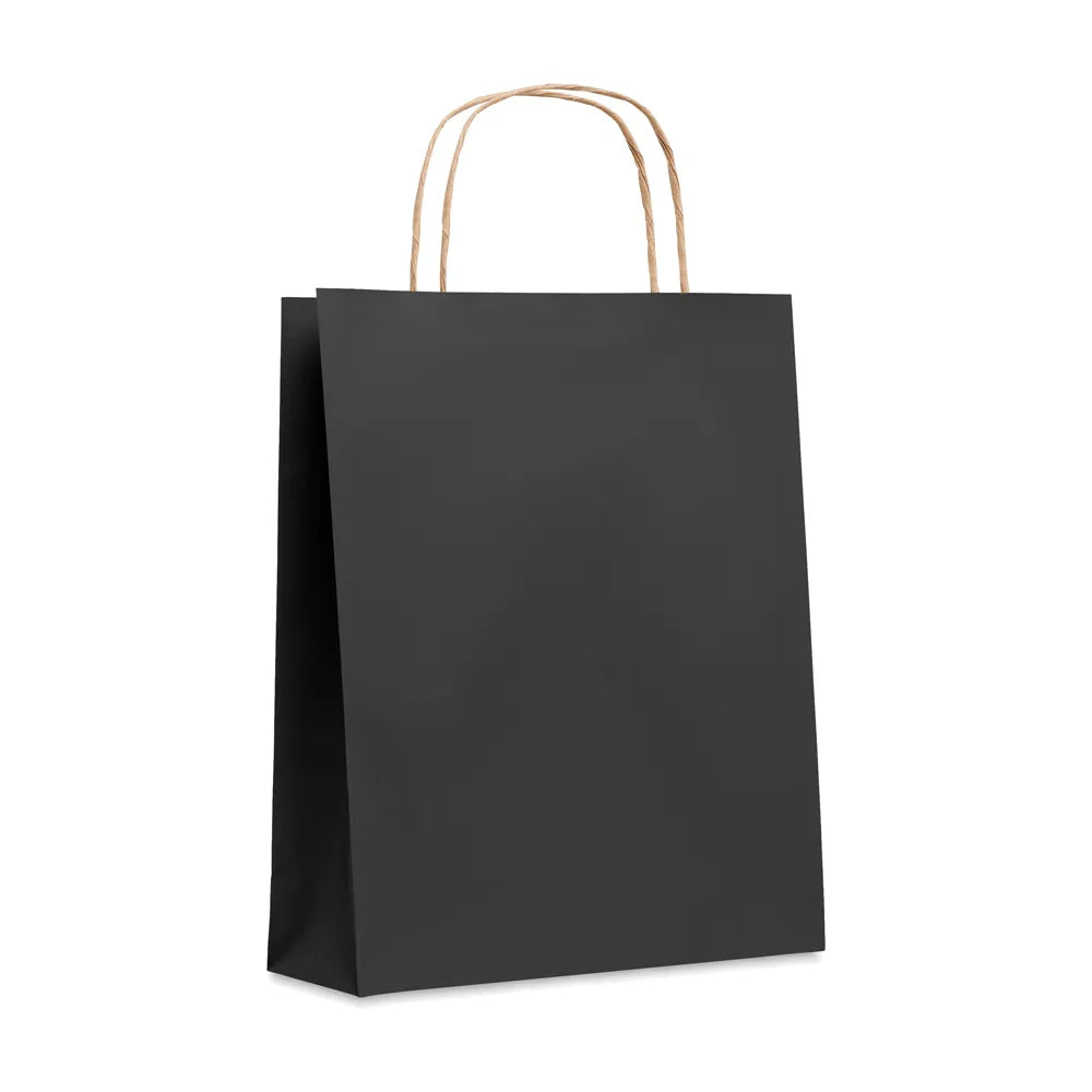Kleine papieren geschenktas 90 g/m², Zwart - 196172
