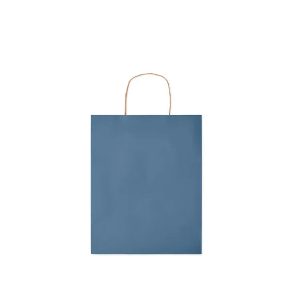 Medium papieren geschenktas 90 g/m², Blauw - 196173