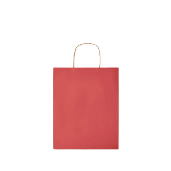 Medium papieren geschenktas 90 g/m², Rood - 196173