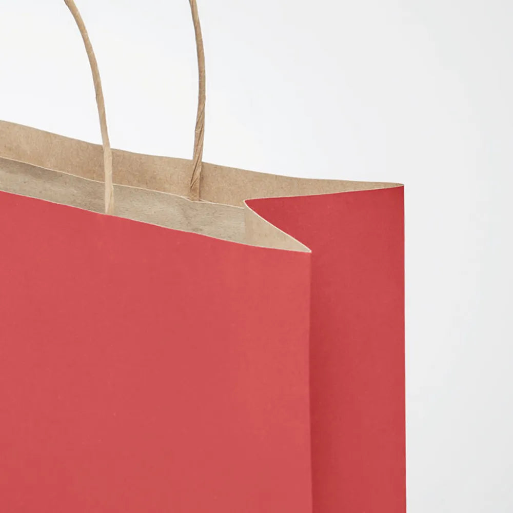 Grote papieren geschenktas 90 gr/m² detail, Rood - 196174