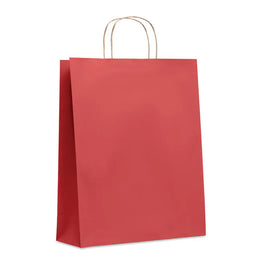 Grote papieren geschenktas 90 gr/m² schuin van voren, Rood - 196174