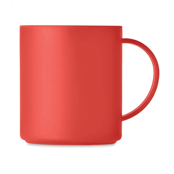 Herbruikbare mok 300 ml PP kunststof, Rood - 196256