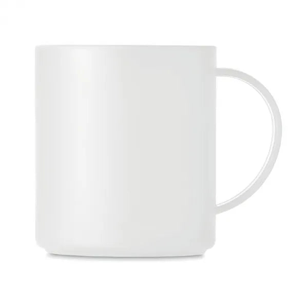 Herbruikbare mok 300 ml PP kunststof, Wit - 196256