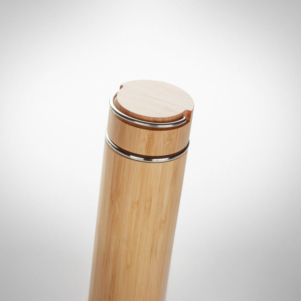 Vacuümfles 480 ml RVS en bamboe met theezeef sfeerbeeld, Beige - 196272