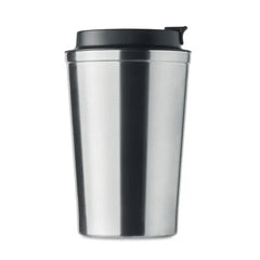 Dubbelwandige RVS Tumbler 350 ml met PP Deksel - Zilver