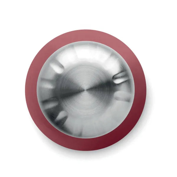 Dop van RVS-vacuümfles bovenaanzicht, Zilver en rood - 196313