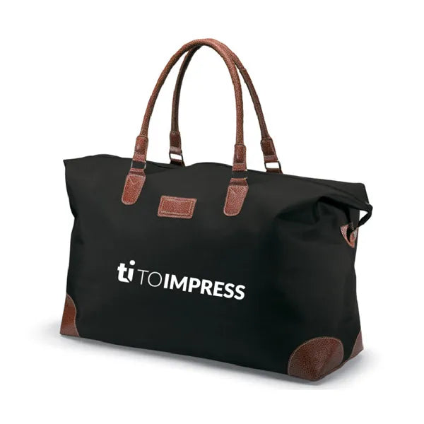 reistas strandtas microfiber zwart met logo 196351