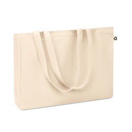 Boodschappentas van gerecycled canvas, Beige - 196379