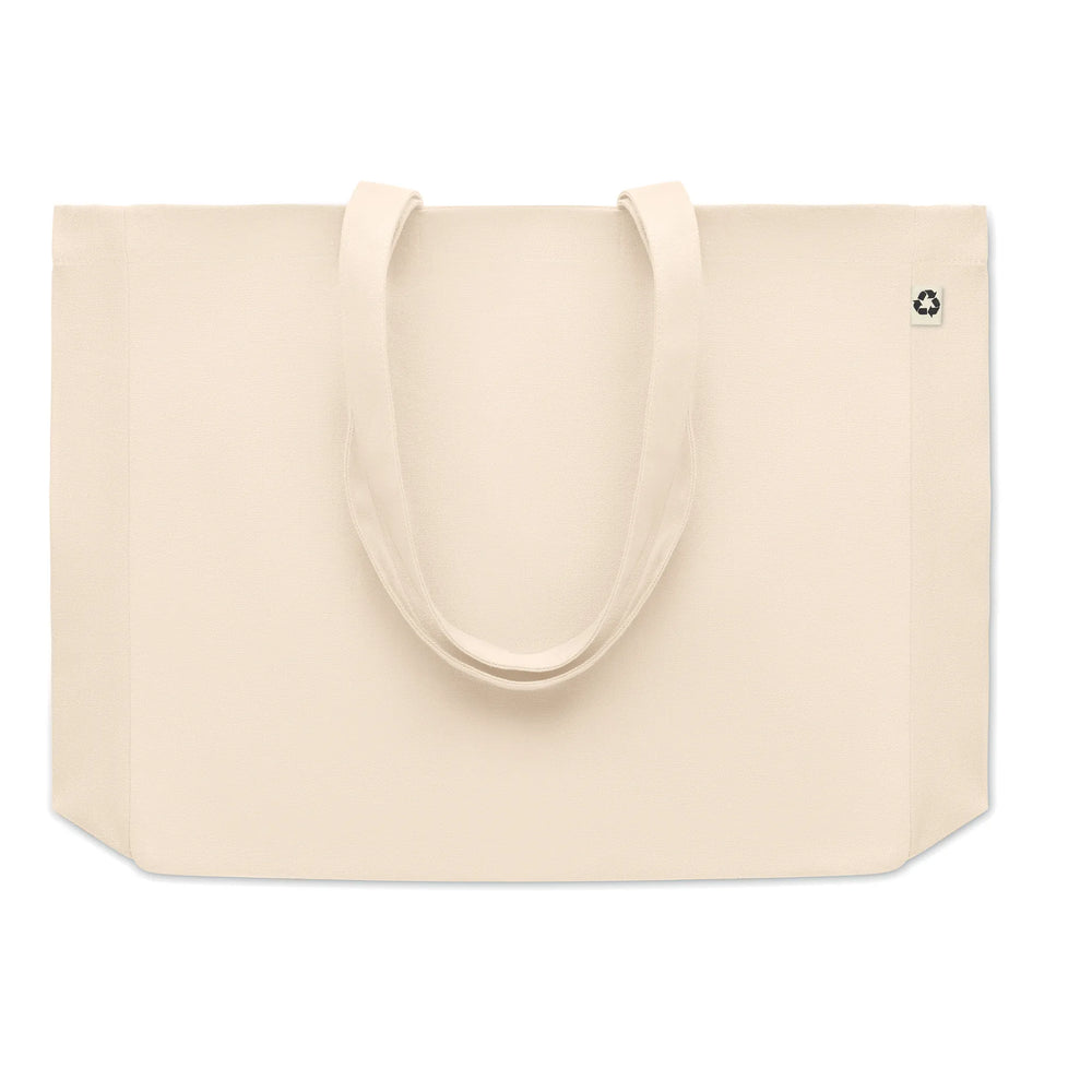 Boodschappentas van gerecycled canvas, Beige - 196379