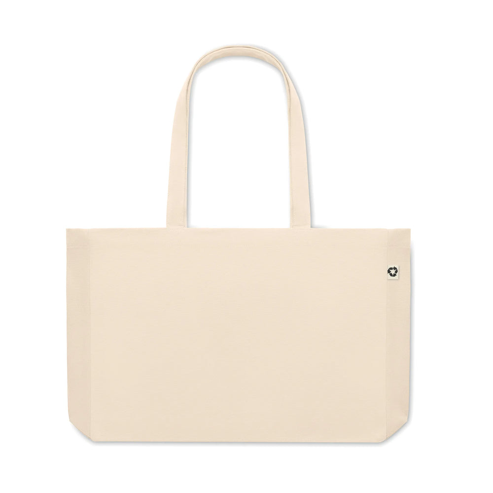 Boodschappentas van gerecycled canvas, Beige - 196379
