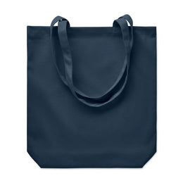 canvas boodschappentas lange hengsels marine blauw 196442